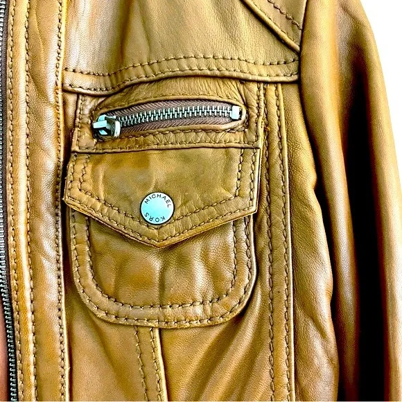 Michael Kors Genuine Leather Jacket, women’s size - XS